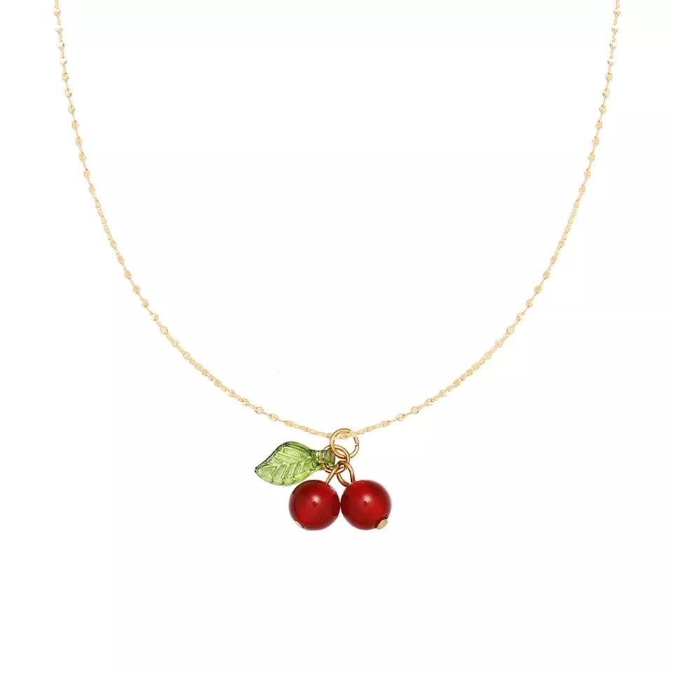 さくらんぼ✩出品 Amazon | [Pixy Jewelry] チェリーネックレス 40+7cm 可愛い
